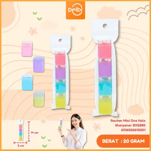 [6936006610001] (W66-1) Rautan Mini One Hole Sharpener isi 4pcs BX2880